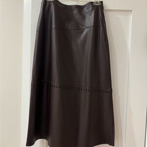ZARA Elegant Brown FAUX Leather Skirt